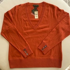 NWT Orange Eddie Bauer Sweater